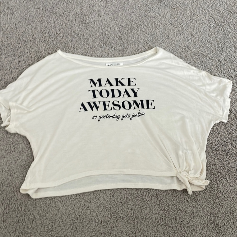 cropped t shirt with tie